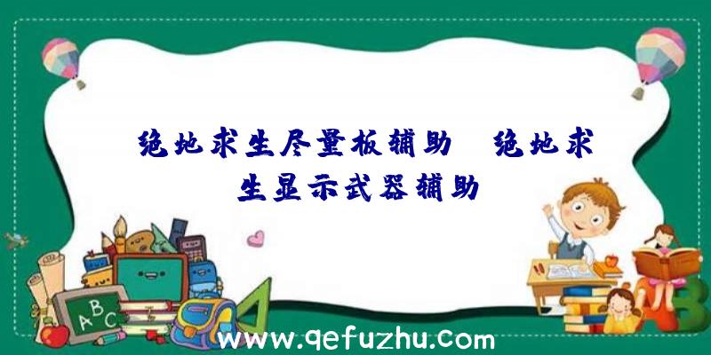 「绝地求生尽量板辅助」|绝地求生显示武器辅助
